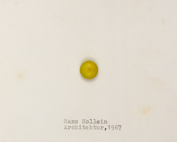 Hans Hollein, Non-physical environment. Architektur, 1967 (detail). Private archive Hollein. Photo: Roland Krauss.